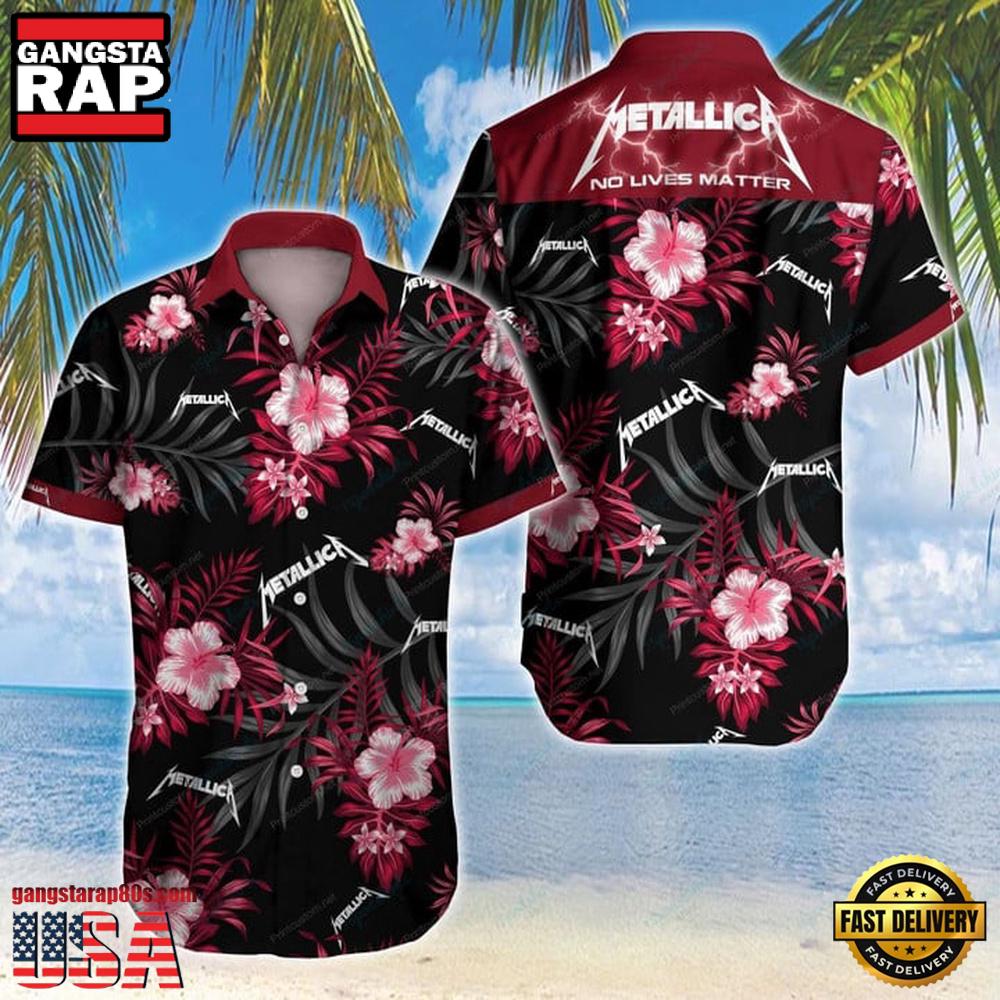 Metallica Tropical Thunder Short Sleeve Hawaiian Shirt Metallica Tropical Thunder Short Sleeve Hawaiian Shirt