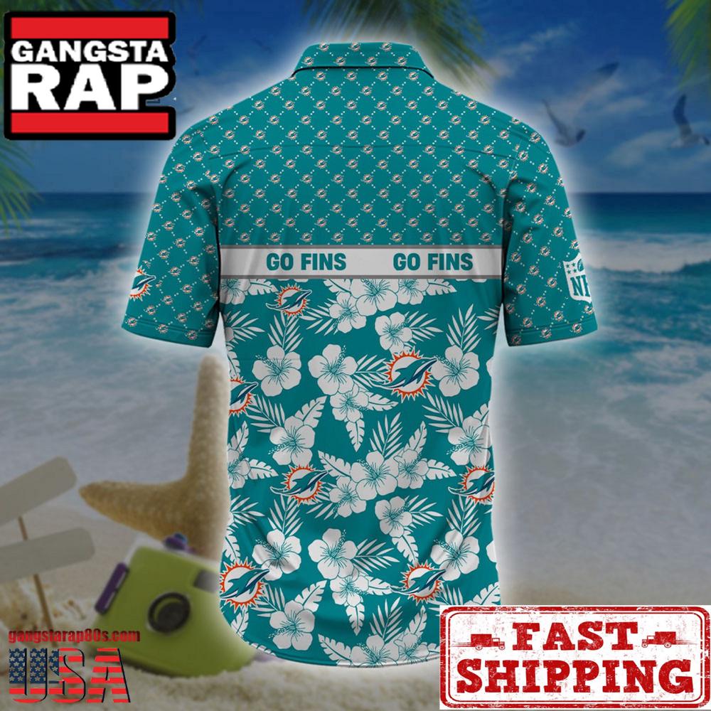 NFL Miami Dolphins Palm Leaves New Design Hawaiian Shirt NFL Miami Dolphins Palm Leaves New Design Hawaiian Shirt