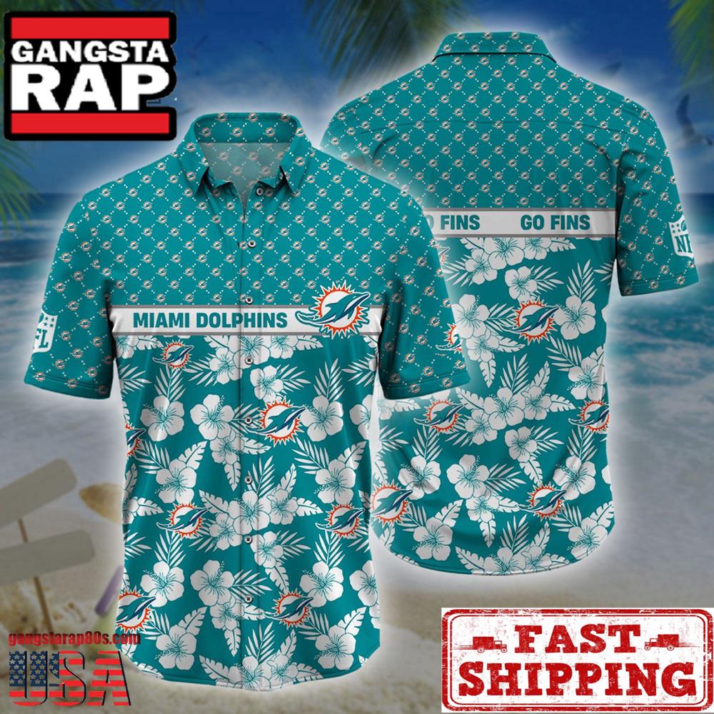 NFL Miami Dolphins Palm Leaves New Design Hawaiian Shirt NFL Miami Dolphins Palm Leaves New Design Hawaiian Shirt