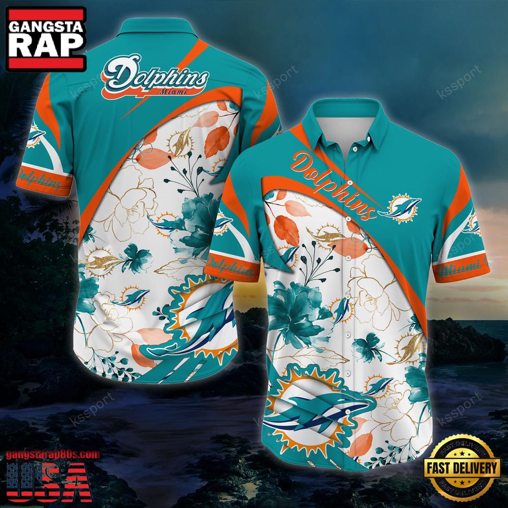NFL Miami Dolphins New Design Hawaiian Shirt NFL Miami Dolphins New Design Hawaiian Shirt