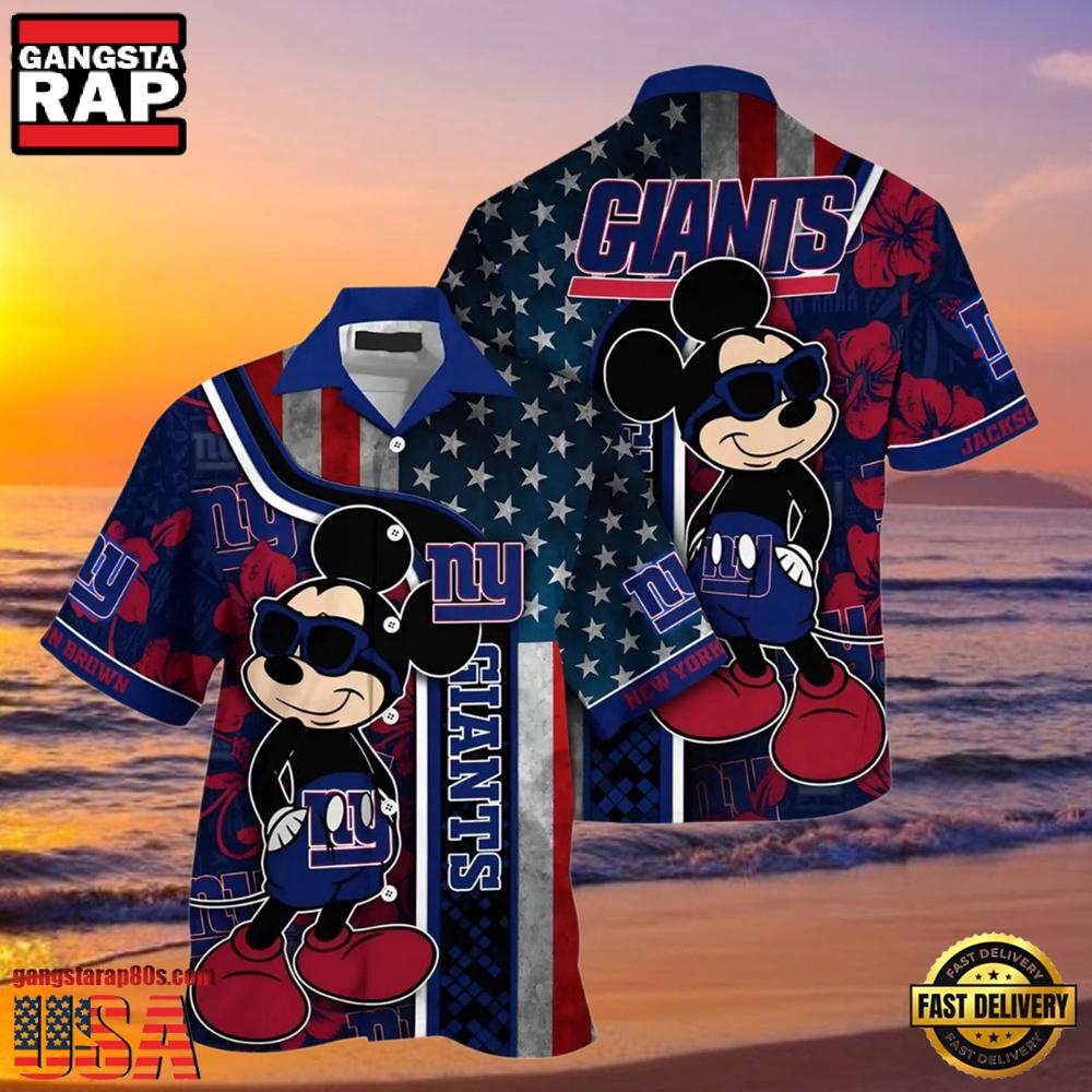 NFL Mickey Mouse Giants Hawaiian Shirts NFL Mickey Mouse Giants Hawaiian Shirts