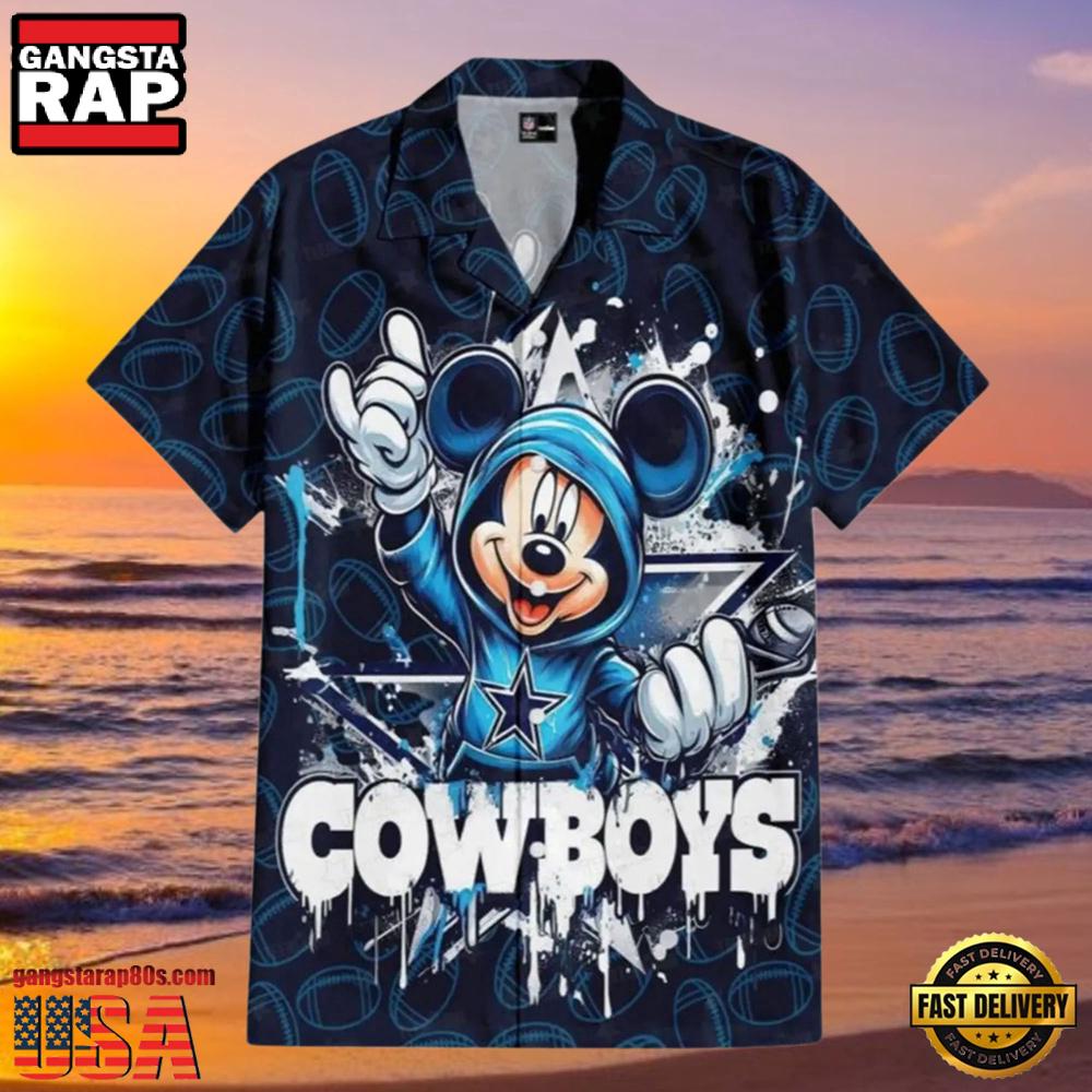 NFL Mickey’s Gridiron Adventure Cowboys Hawaiian Shirts NFL Mickey’s Gridiron Adventure Cowboys Hawaiian Shirts