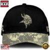 NFL Super Bowl Minnesota Vikings Club Black Camo Cap 3 Minnesota Vikings 2024 Salute to Service Club Black Camo Cap Gift For Veteran