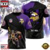 NFL Minnesota Vikings Mascot All Over Print T Shirt 1 Minnesota Vikings Mascot All Over Print T-Shirt For Fans