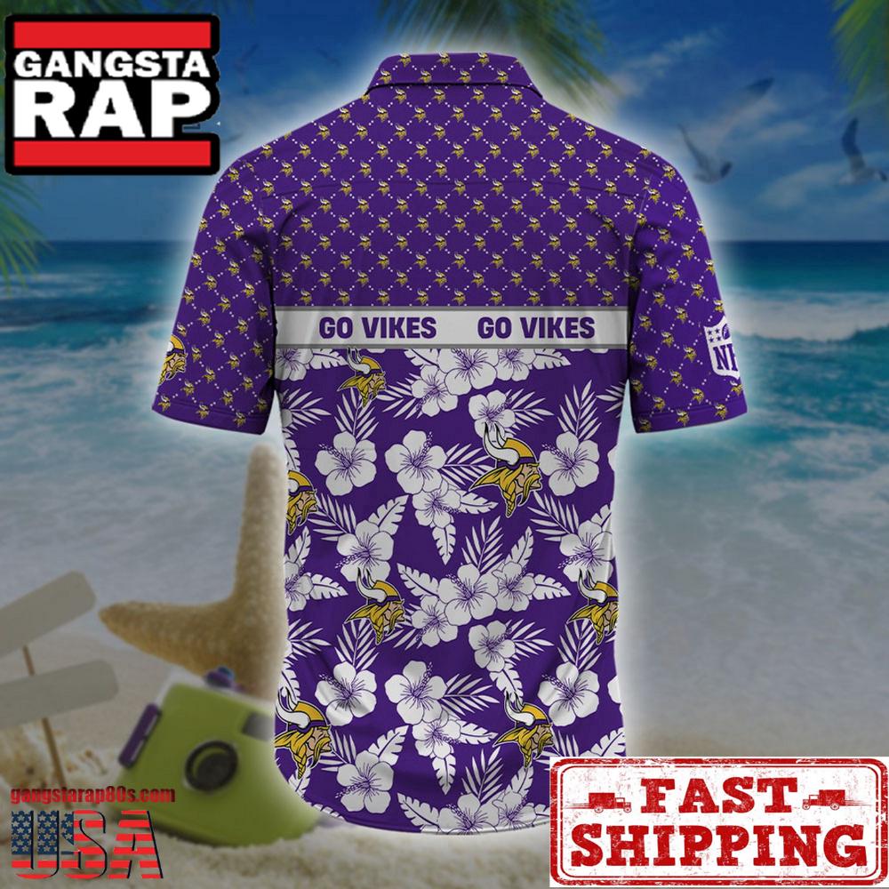NFL Minnesota Vikings Palm Leaves New Design Hawaiian Shirt NFL Minnesota Vikings Palm Leaves New Design Hawaiian Shirt