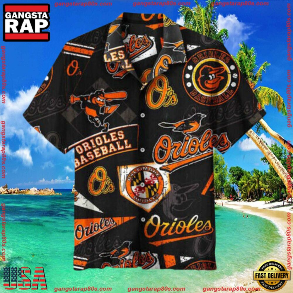 MLB Baltimore Orioles Baseball Floral Aloha Hawaiian Shirt MLB Baltimore Orioles Baseball Floral Aloha Hawaiian Shirt