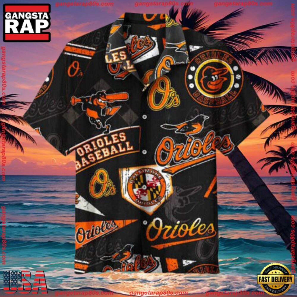 MLB Baltimore Orioles Baseball Floral Aloha Hawaiian Shirt MLB Baltimore Orioles Baseball Floral Aloha Hawaiian Shirt