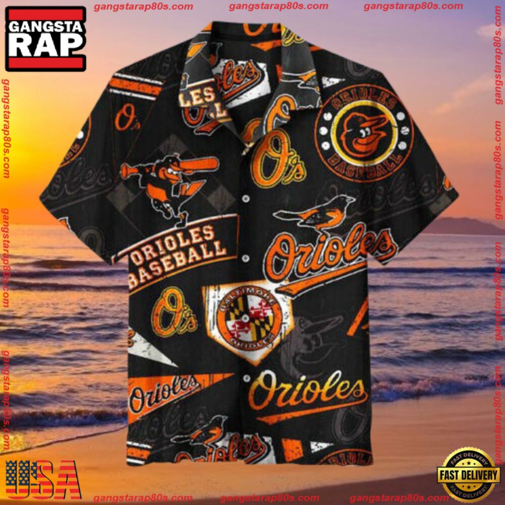 MLB Baltimore Orioles Baseball Floral Aloha Hawaiian Shirt MLB Baltimore Orioles Baseball Floral Aloha Hawaiian Shirt