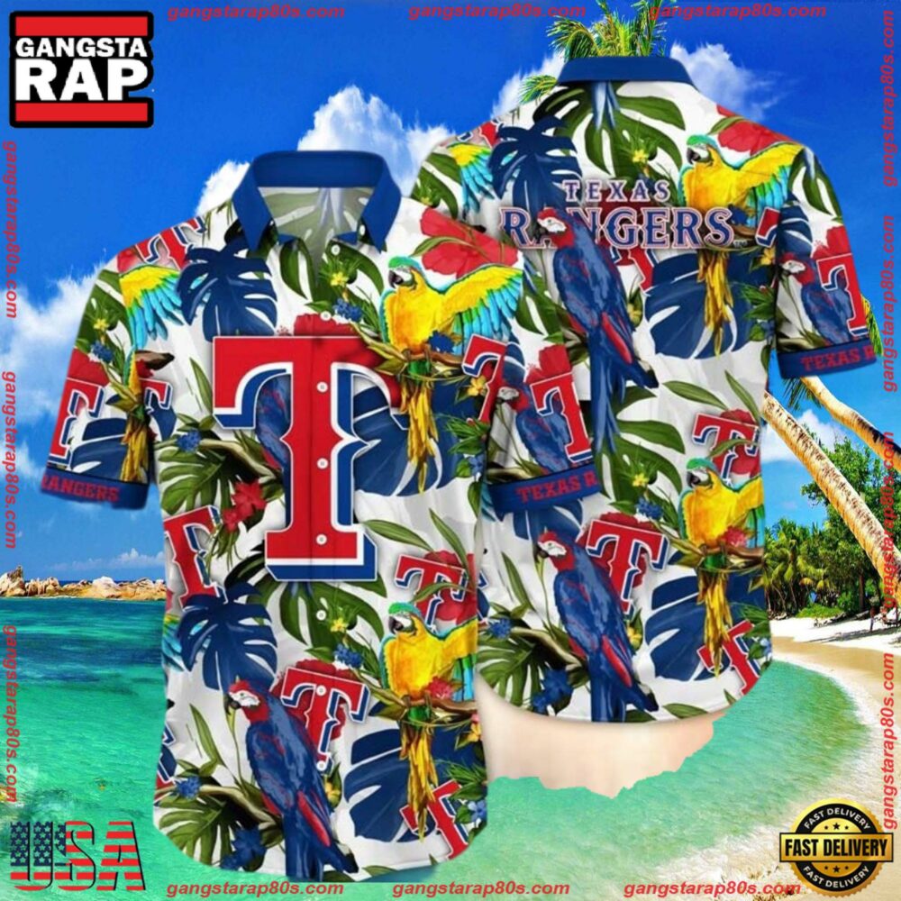 MLB Texas Rangers Aloha Hawaiian Shirt MLB Texas Rangers Aloha Hawaiian Shirt