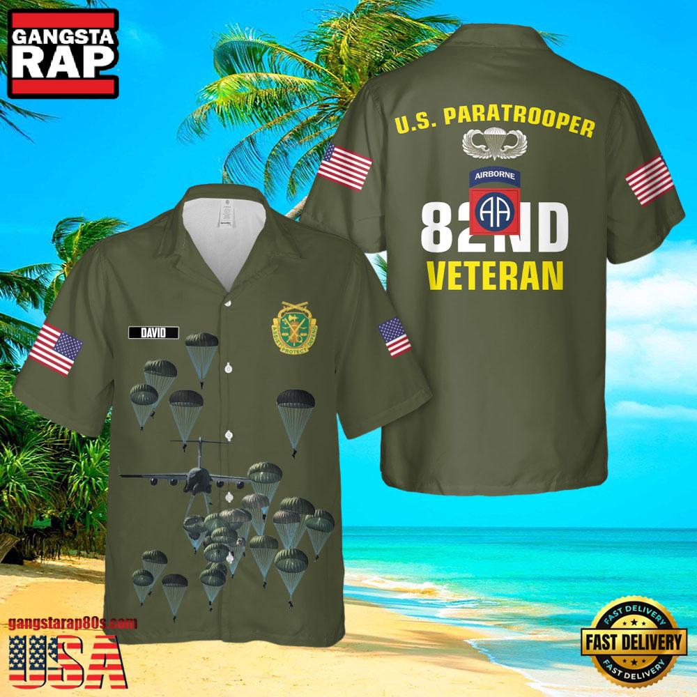 Name Us Army 82Nd Airborne Division Veteran Veteran Hawaiian Shirt Name Us Army 82Nd Airborne Division Veteran Veteran Hawaiian Shirt