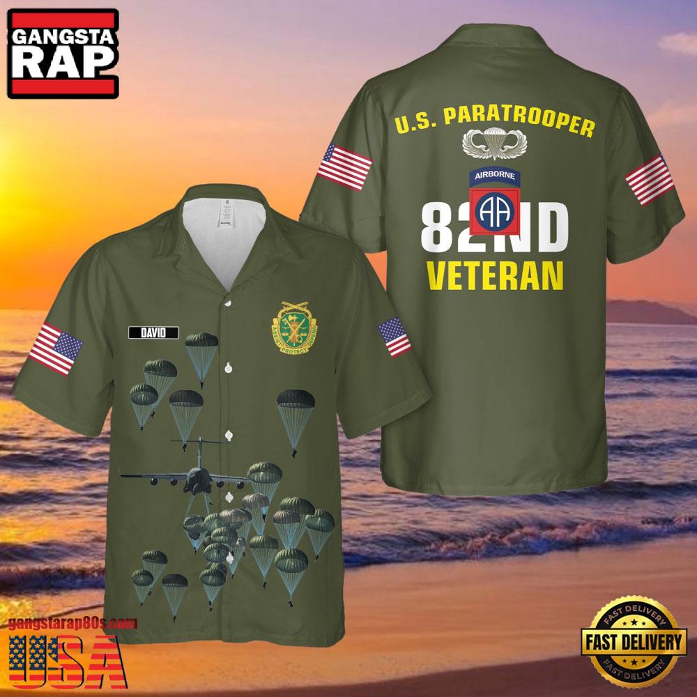 Name Us Army 82Nd Airborne Division Veteran Veteran Hawaiian Shirt Name Us Army 82Nd Airborne Division Veteran Veteran Hawaiian Shirt