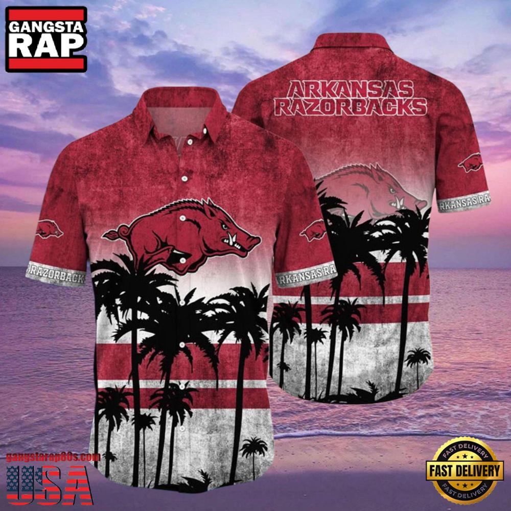 NCAA Arkansas Razorbacks Football Summer Hawaiian Shirt NCAA Arkansas Razorbacks Football Summer Hawaiian Shirt