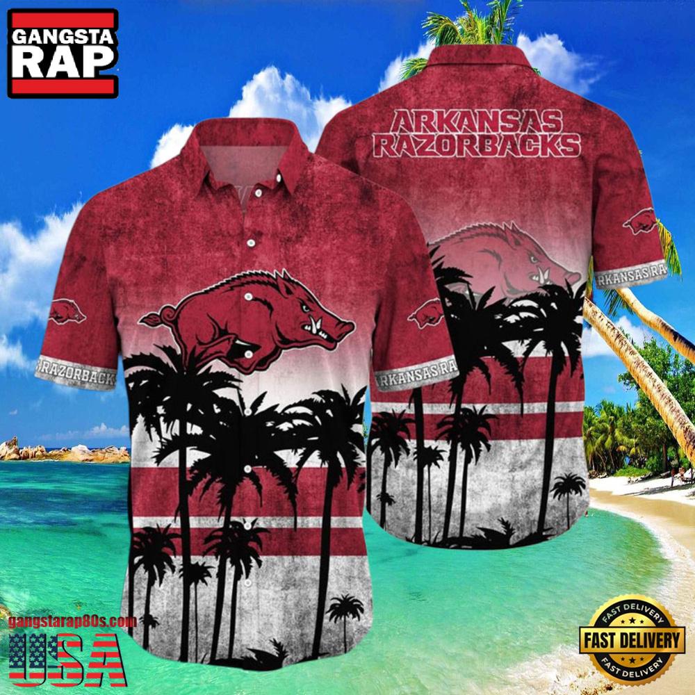 NCAA Arkansas Razorbacks Football Summer Hawaiian Shirt NCAA Arkansas Razorbacks Football Summer Hawaiian Shirt