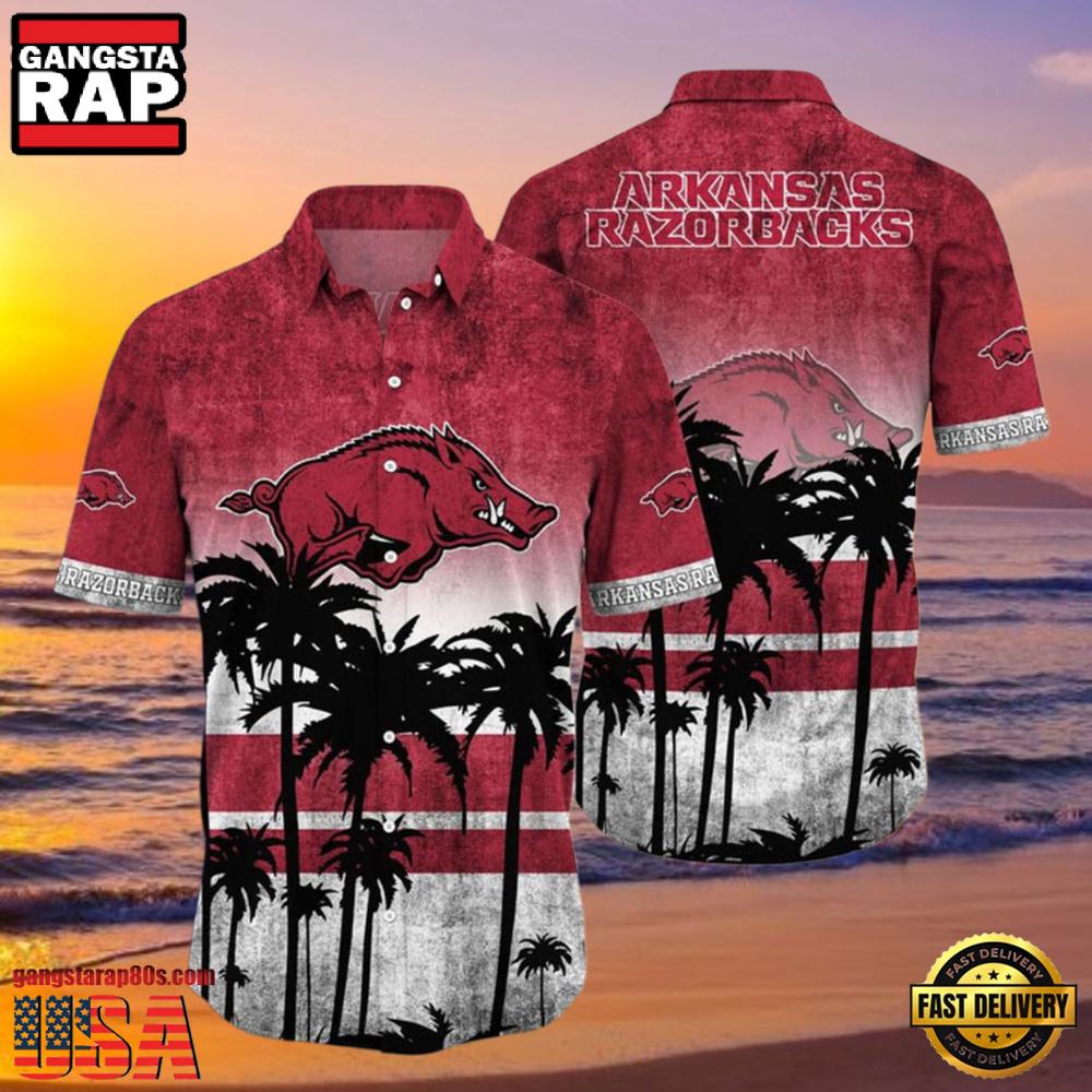 NCAA Arkansas Razorbacks Football Summer Hawaiian Shirt NCAA Arkansas Razorbacks Football Summer Hawaiian Shirt
