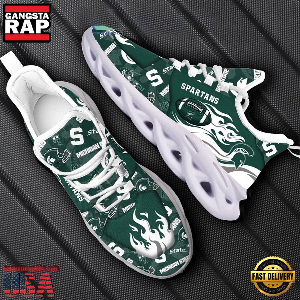 NCAA Michigan State Spartans New Design Max Soul Shoes, Running Sneakers NCAA Michigan State Spartans New Design Max Soul Shoes, Running Sneakers