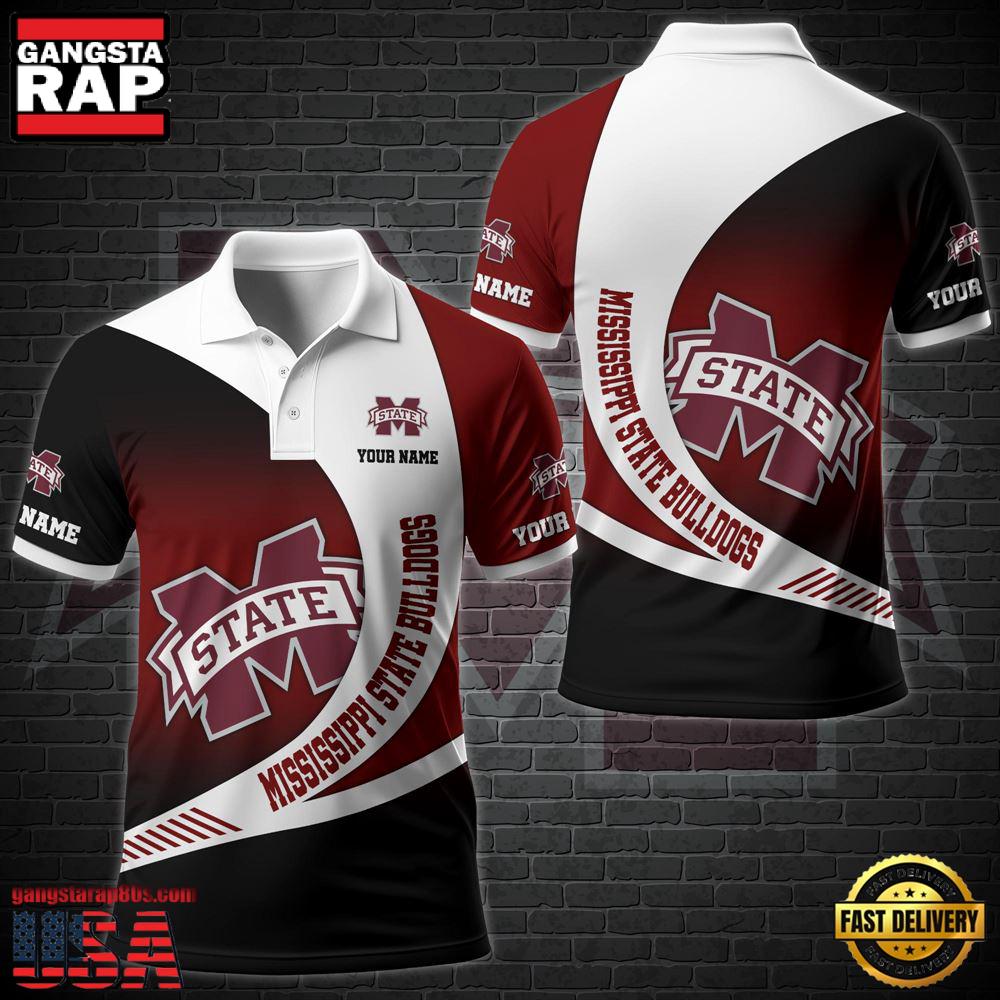 Custom Name NCAA Mississippi State Bulldogs Team Polo Shirt Custom Name NCAA Mississippi State Bulldogs Team Polo Shirt
