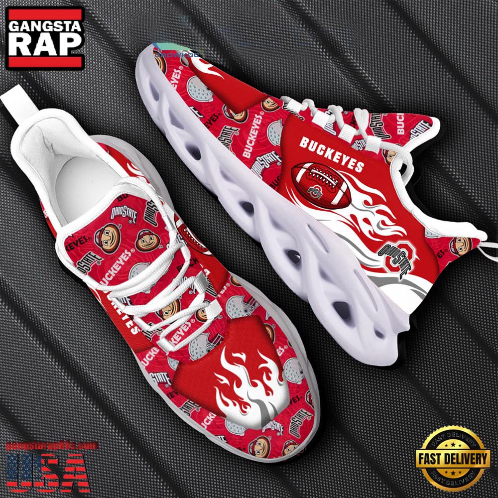 NCAA Ohio State Buckeyes New Design Max Soul Shoes, Running Sneakers NCAA Ohio State Buckeyes New Design Max Soul Shoes, Running Sneakers