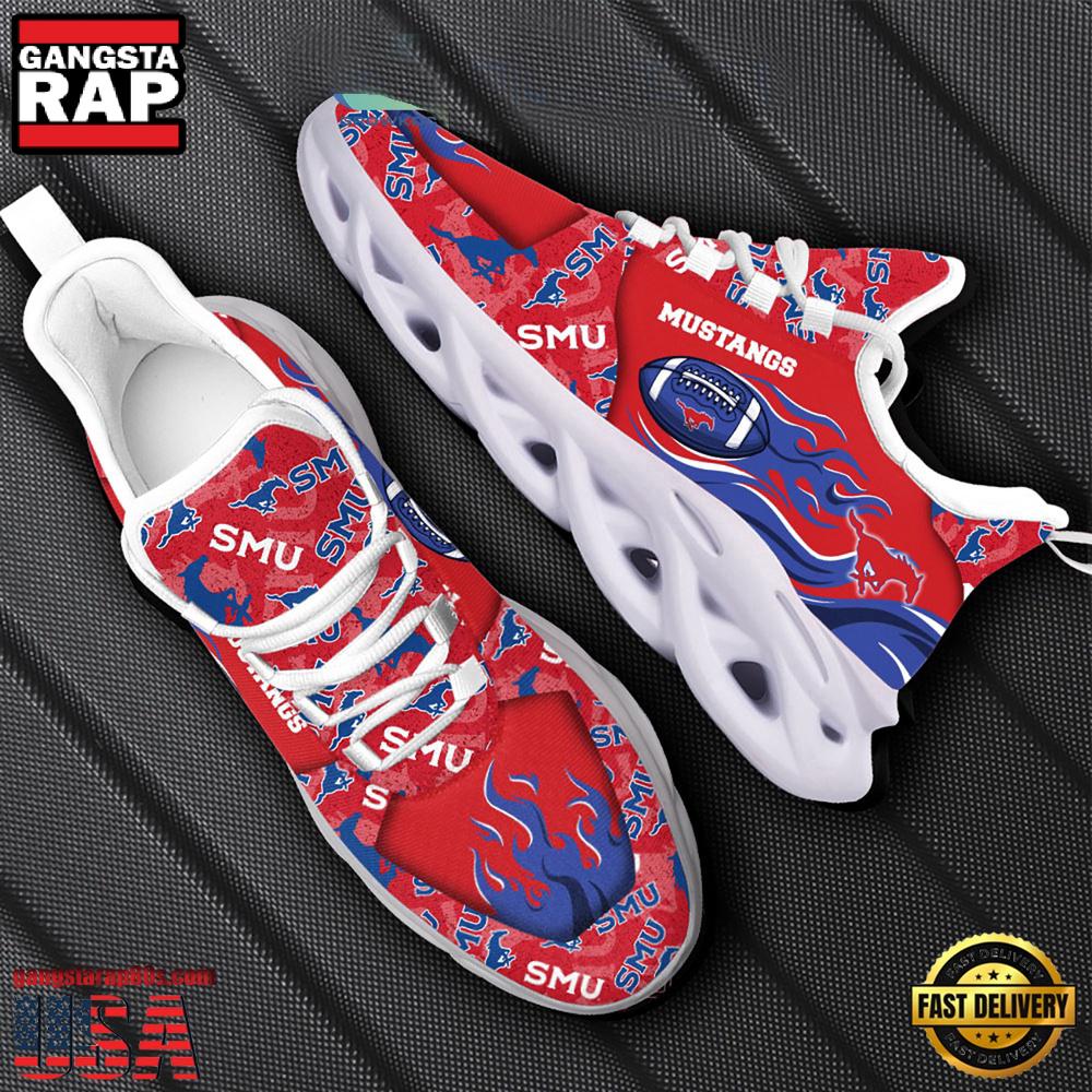 NCAA SMU Mustangs New Design Max Soul Shoes, Running Sneakers NCAA SMU Mustangs New Design Max Soul Shoes, Running Sneakers