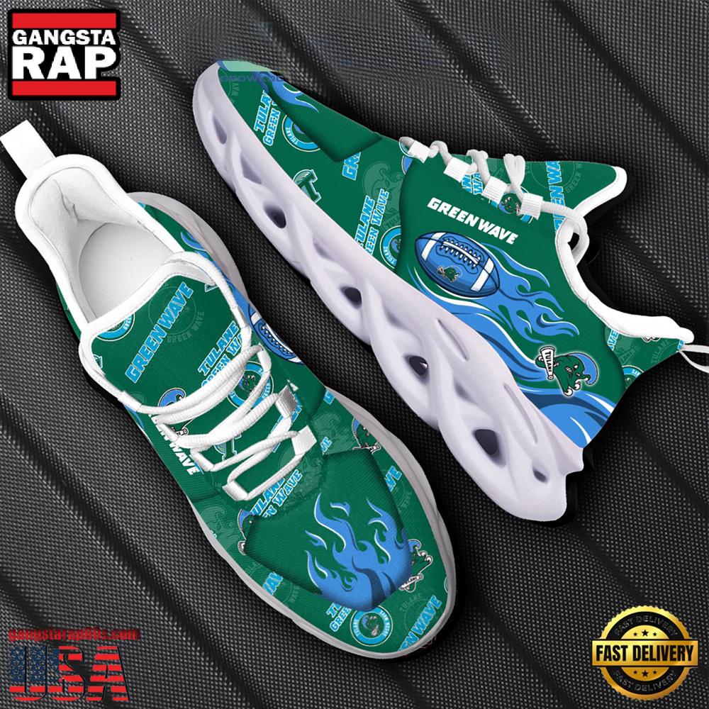 NCAA Tulane Green Wave New Design Max Soul Shoes, Running Sneakers NCAA Tulane Green Wave New Design Max Soul Shoes, Running Sneakers