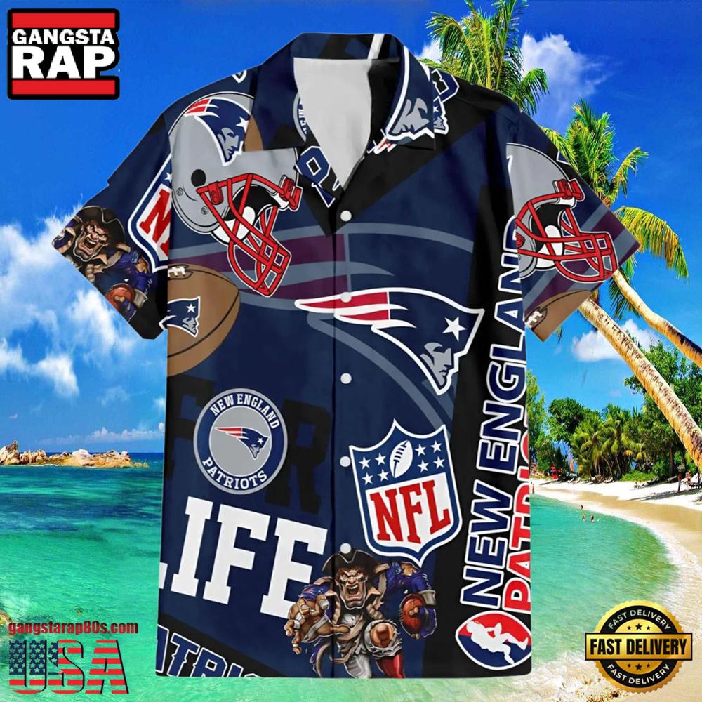 NFL New England Patriots For Life Hawaiian Shirt NFL New England Patriots For Life Hawaiian Shirt