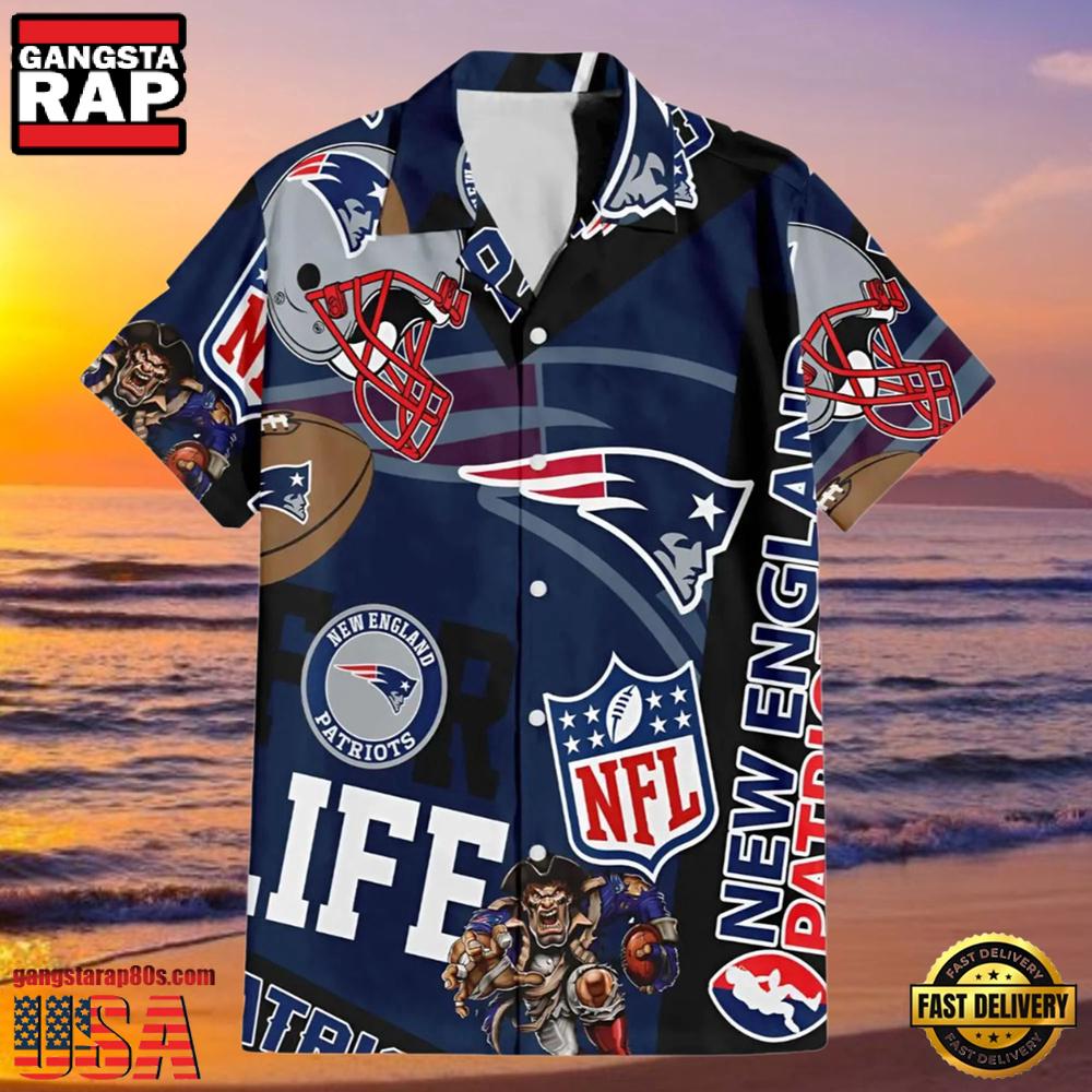 NFL New England Patriots For Life Hawaiian Shirt NFL New England Patriots For Life Hawaiian Shirt