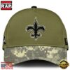 New Orleans Saints 2024 Salute to Service Club Green Camo Cap Gift For Veteran
