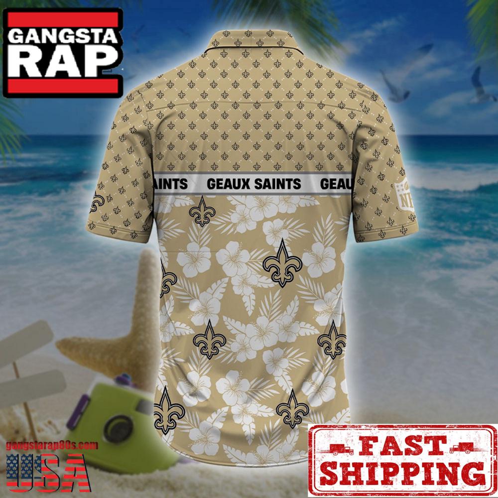 NFL New Orleans Saints Palm Leaves New Design Hawaiian Shirt NFL New Orleans Saints Palm Leaves New Design Hawaiian Shirt