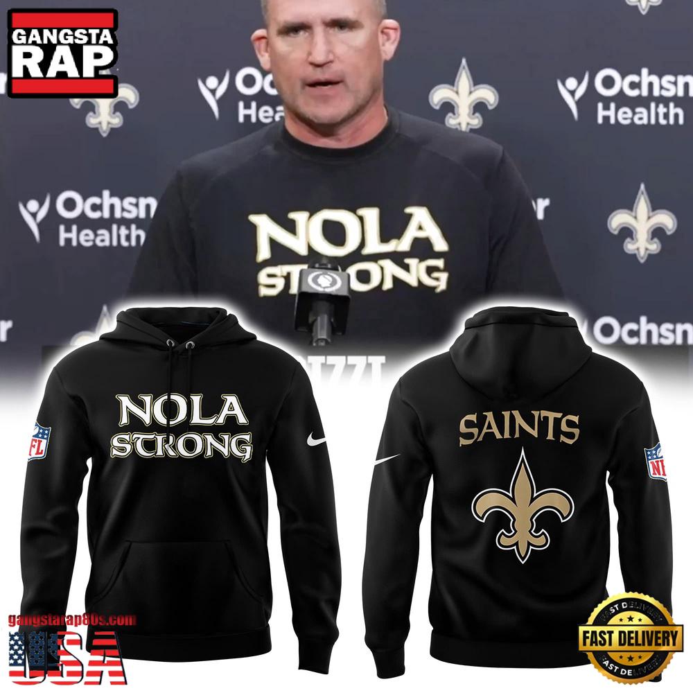 NFL New Orleans Saints NOLA Strong New Design 3D Hoodie NFL New Orleans Saints NOLA Strong New Design 3D Hoodie