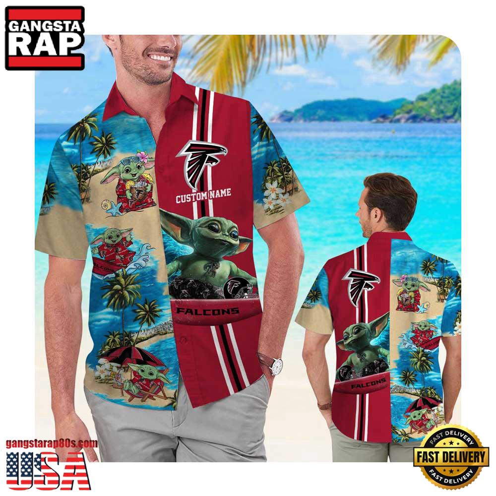 NFL Atlanta Falcons x Baby Yoda Custom Name Summer Hawaii Shirt For Men Women NFL Atlanta Falcons x Baby Yoda Custom Name Summer Hawaii Shirt For Men Women