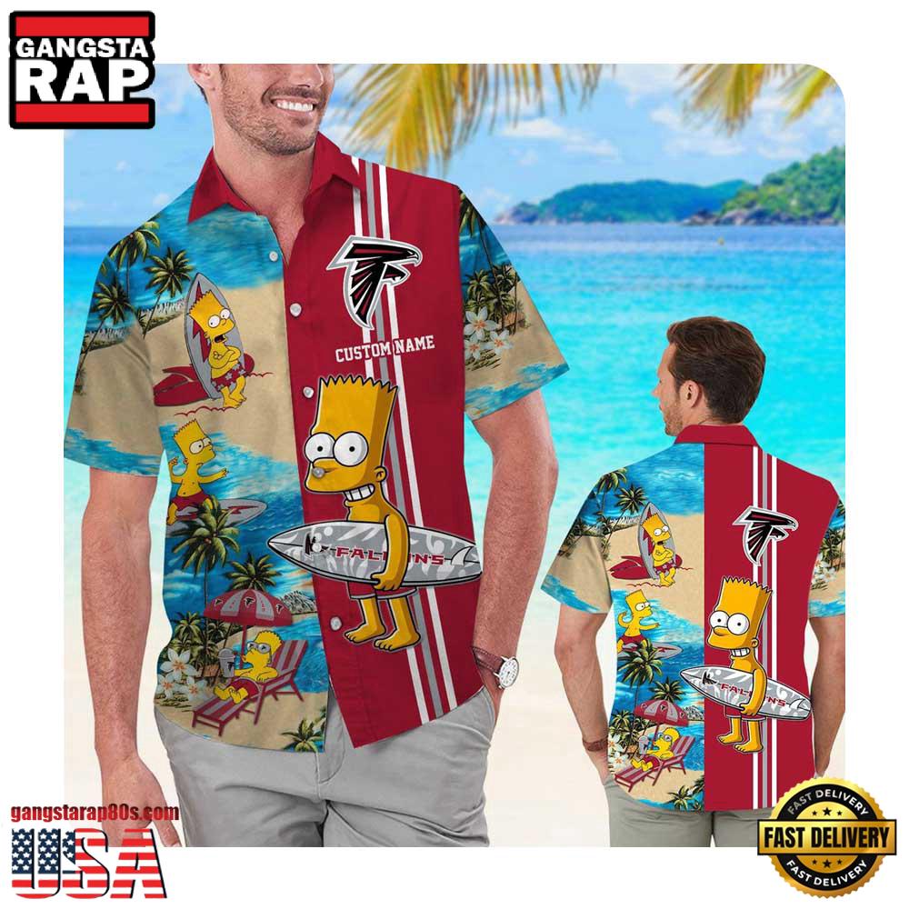 NFL Atlanta Falcons x Simpsons Custom Name Summer Hawaii Shirt For Men Women NFL Atlanta Falcons x Simpsons Custom Name Summer Hawaii Shirt For Men Women
