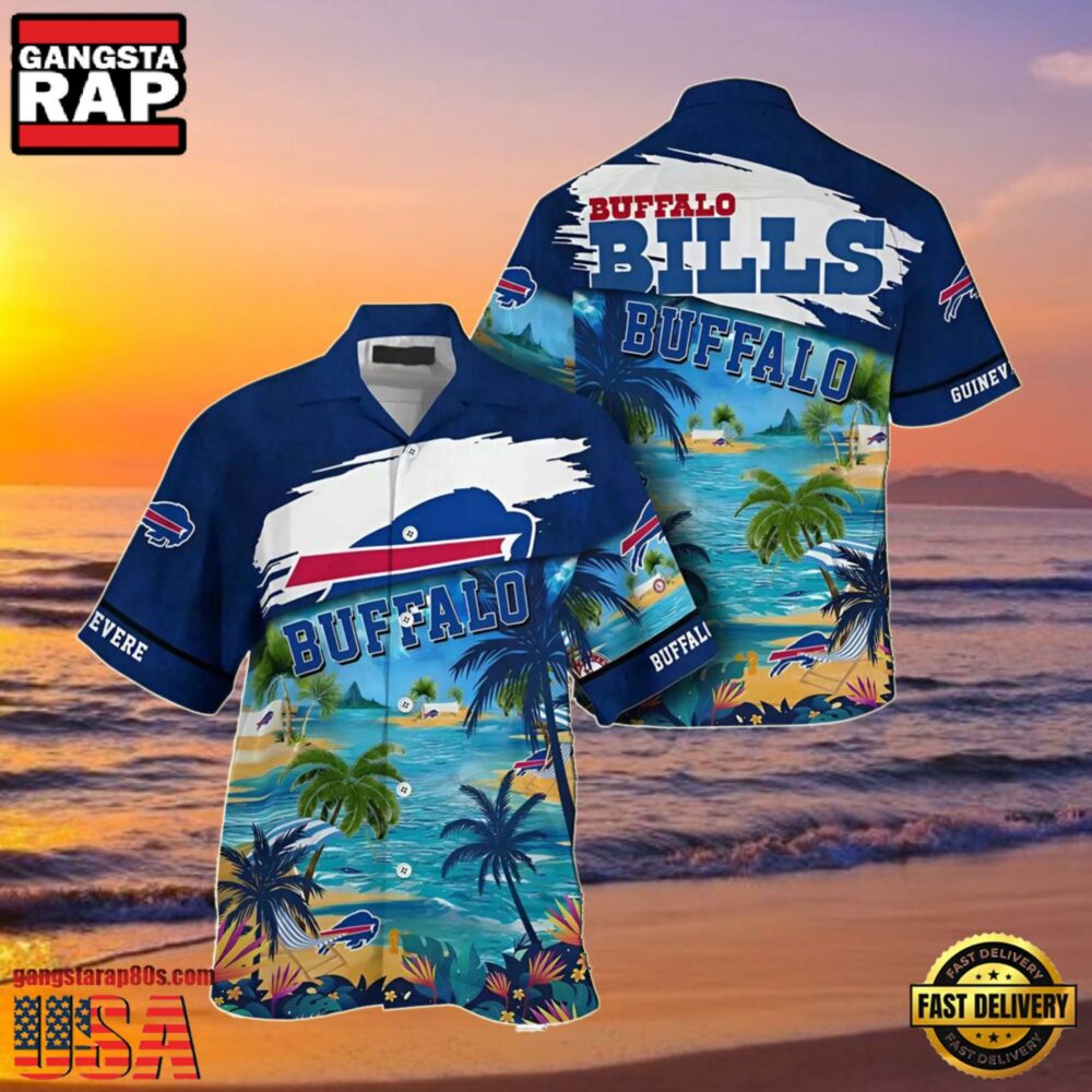 NFL Beach Personalized Buffalo Bills Summer Hawaiian Shirts NFL Beach Personalized Buffalo Bills Summer Hawaiian Shirts