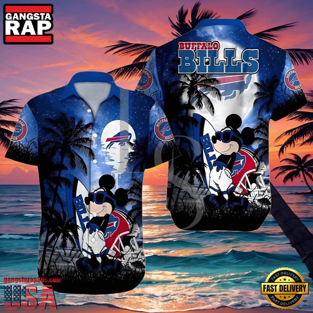 NFL Buffalo Bills Hawaiian Shirt Disney Mickey Mouse Palm Tree NFL Buffalo Bills Hawaiian Shirt Disney Mickey Mouse Palm Tree