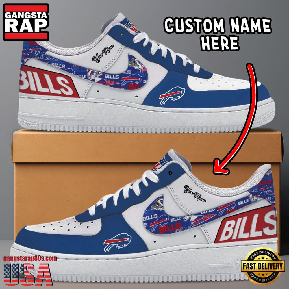 NFL Buffalo Bills Logo Team Design Custom Air Force 1 Shoes NFL Buffalo Bills Logo Team Design Custom Air Force 1 Shoes