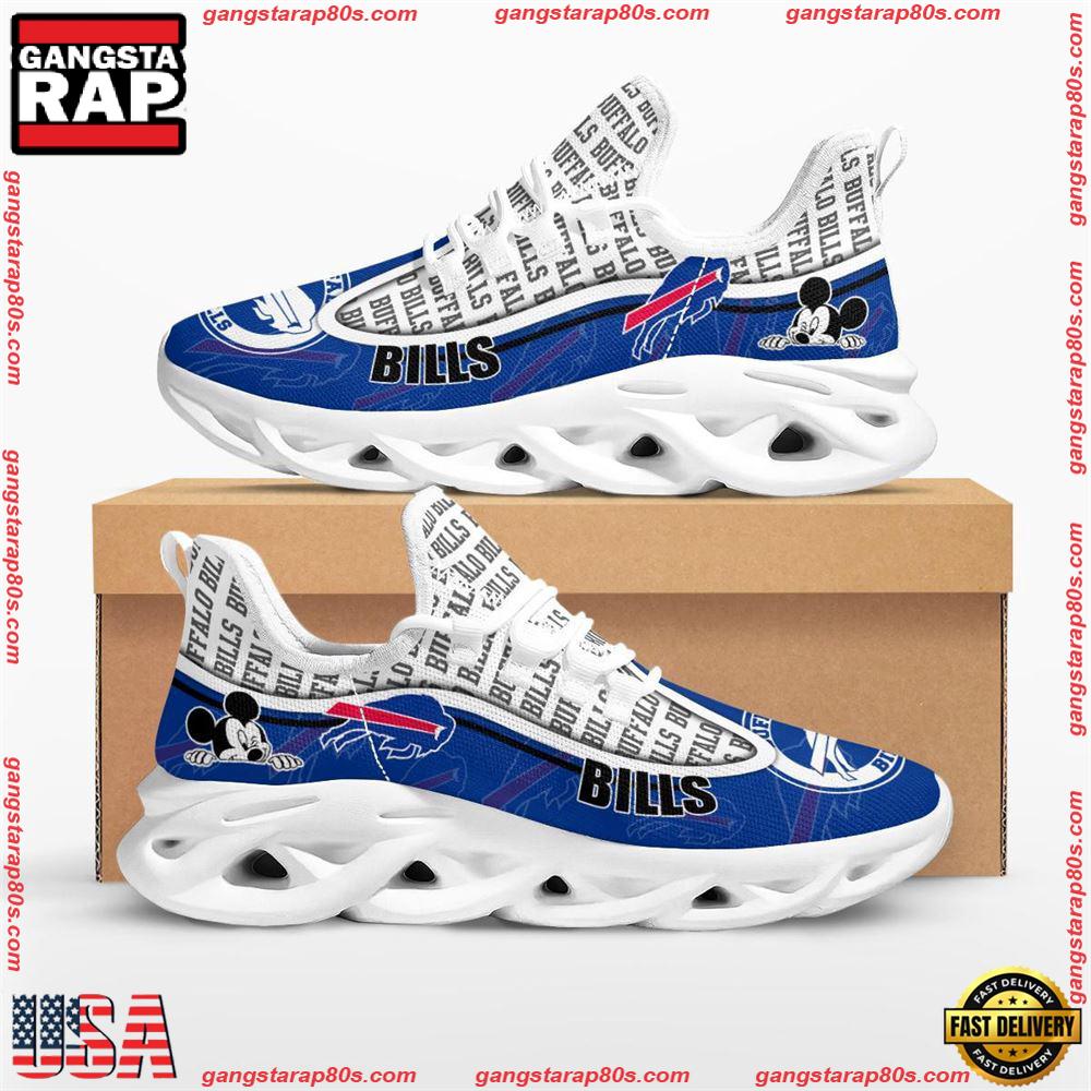 NFL Buffalo Bills Mickey Mouse Max Soul Shoes Running Sneakers NFL Buffalo Bills Mickey Mouse Max Soul Shoes Running Sneakers