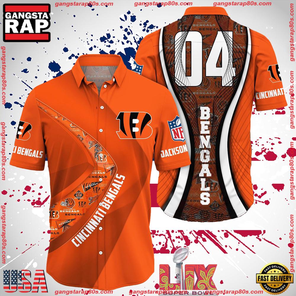 NFL Cincinnati Bengals Super Bowl LIX 2025 Custom Aloha Hawaiian Shirt NFL Cincinnati Bengals Super Bowl LIX 2025 Custom Aloha Hawaiian Shirt