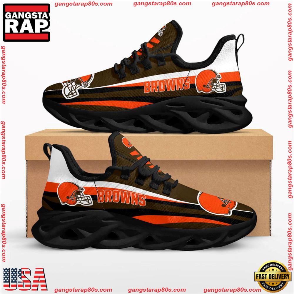 NFL Cleveland Browns Max Soul Running Shoes NFL Cleveland Browns Max Soul Running Shoes
