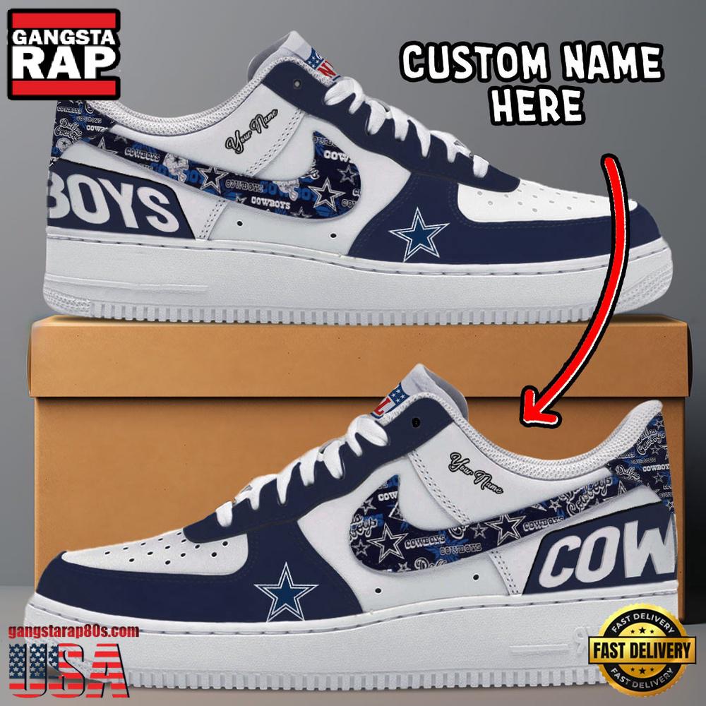 NFL Dallas Cowboys Logo Team Design Custom Air Force 1 Shoes NFL Dallas Cowboys Logo Team Design Custom Air Force 1 Shoes