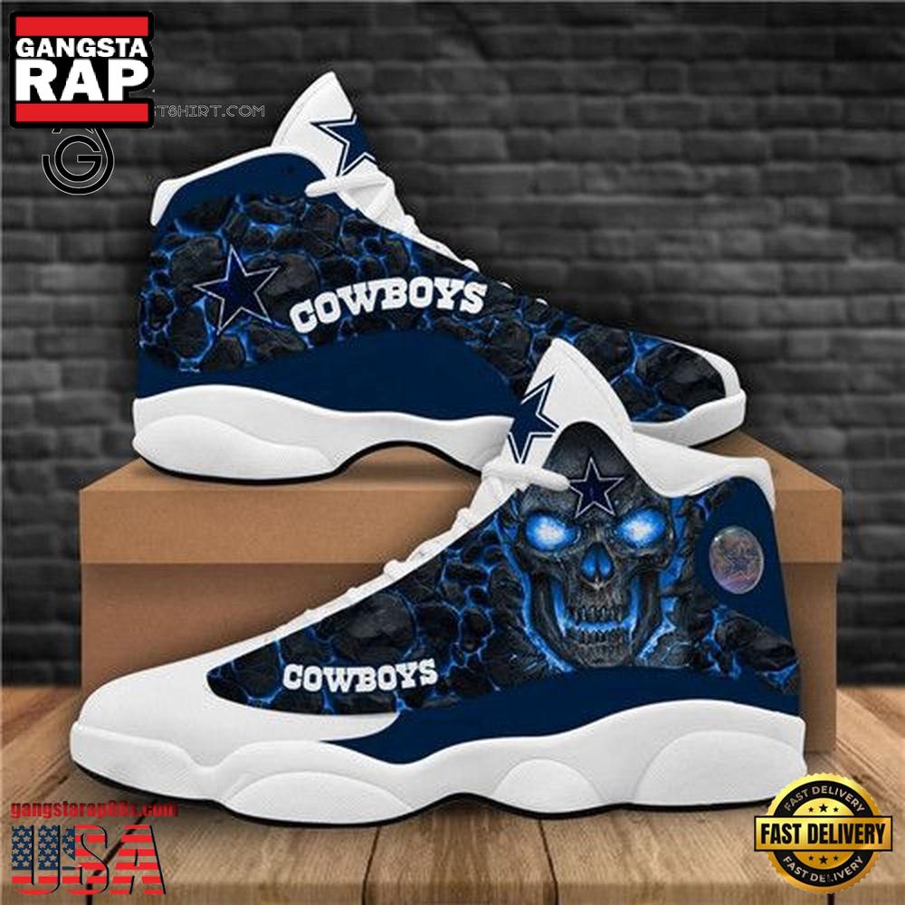 NFL Dallas Cowboys Skull Air Jordan 13 Shoes NFL Dallas Cowboys Skull Air Jordan 13 Shoes