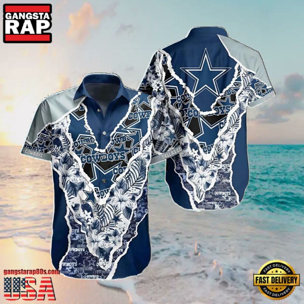 NFL Dallas Cowboys Summer Hawaiian Floral Shirt NFL Dallas Cowboys Summer Hawaiian Floral Shirt