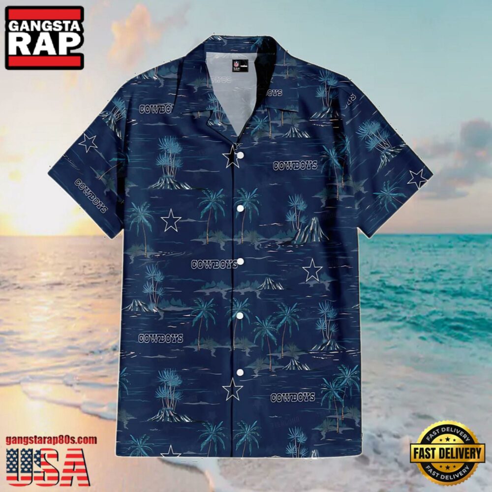 NFL Dallas Cowboys Summer Hawaiian Shirts Blue Summer Island NFL Dallas Cowboys Summer Hawaiian Shirts Blue Summer Island
