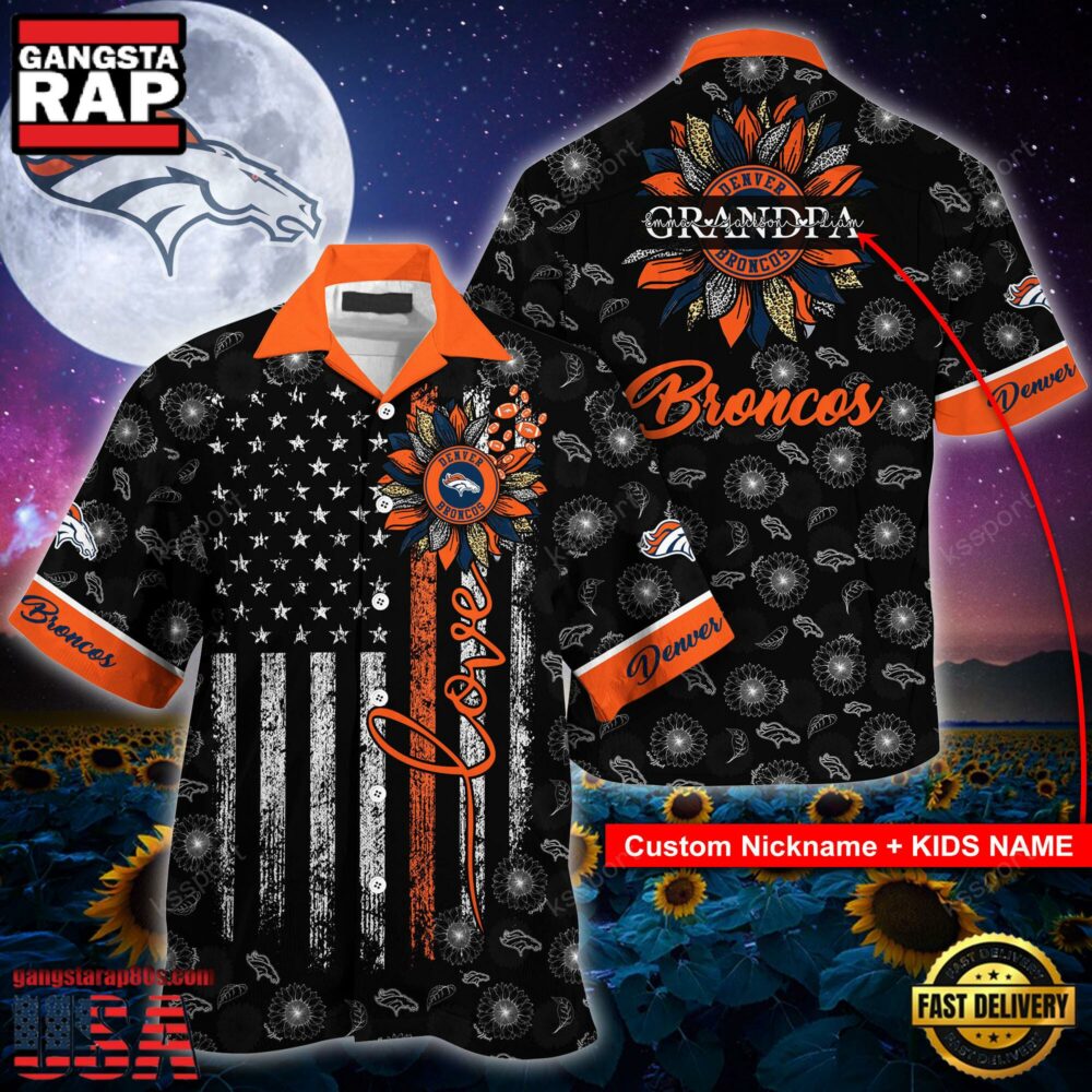 NFL Denver Broncos Sunflower For Mother Day Father Day Hawaiian Shirt