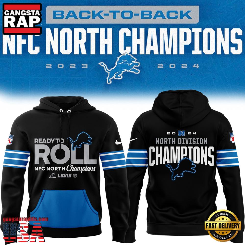 NFL Detroit Lions NFC North Division Champions New Design 3D Hoodie NFL Detroit Lions NFC North Division Champions New Design 3D Hoodie