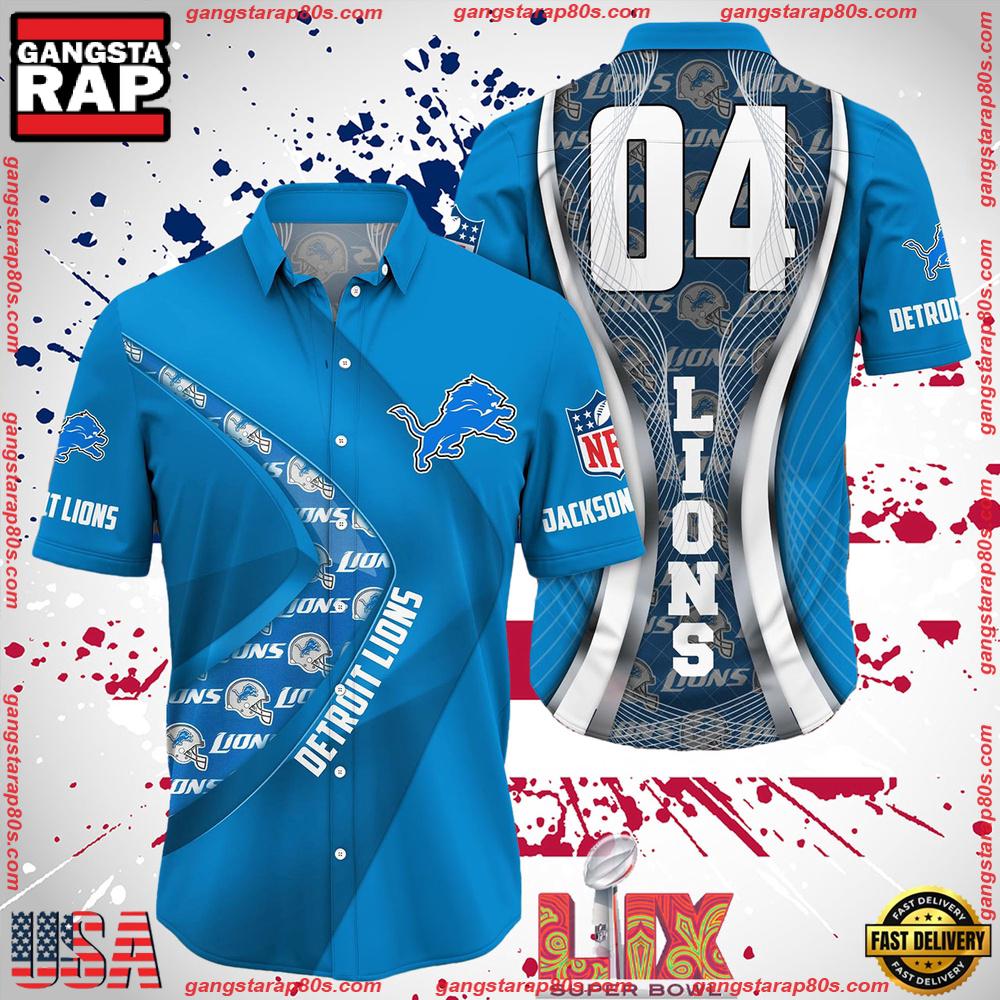 NFL Detroit Lions Super Bowl LIX 2025 Custom Aloha Hawaiian Shirt NFL Detroit Lions Super Bowl LIX 2025 Custom Aloha Hawaiian Shirt
