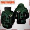 NFL Green Bay Packers Skull 3D Printed Hoodie Shirt 1 NFL Green Bay Packers Skull 3D Printed Hoodie Shirt