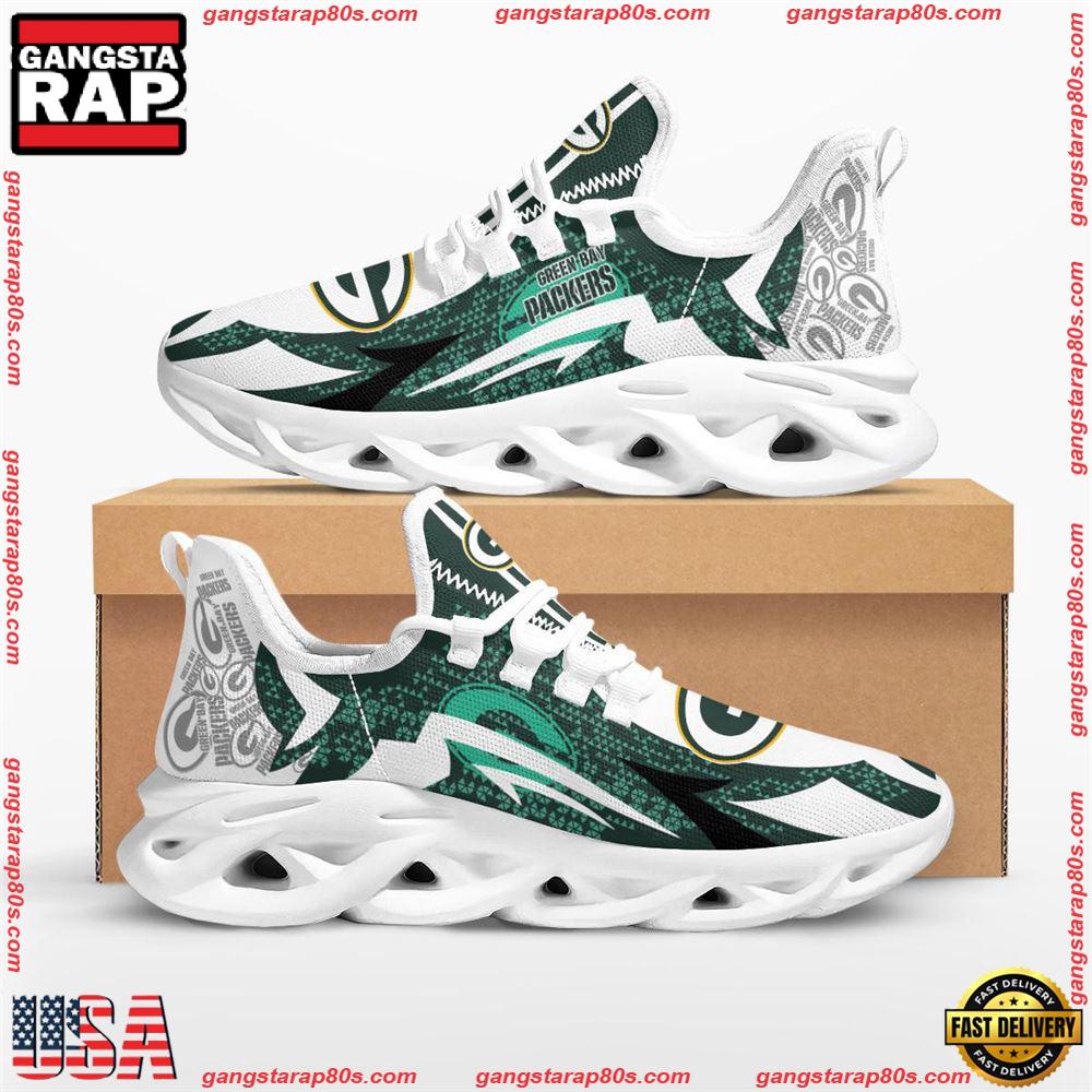 NFL Green Bay Packers Symbol Geometric Pattern Max Soul Shoes
