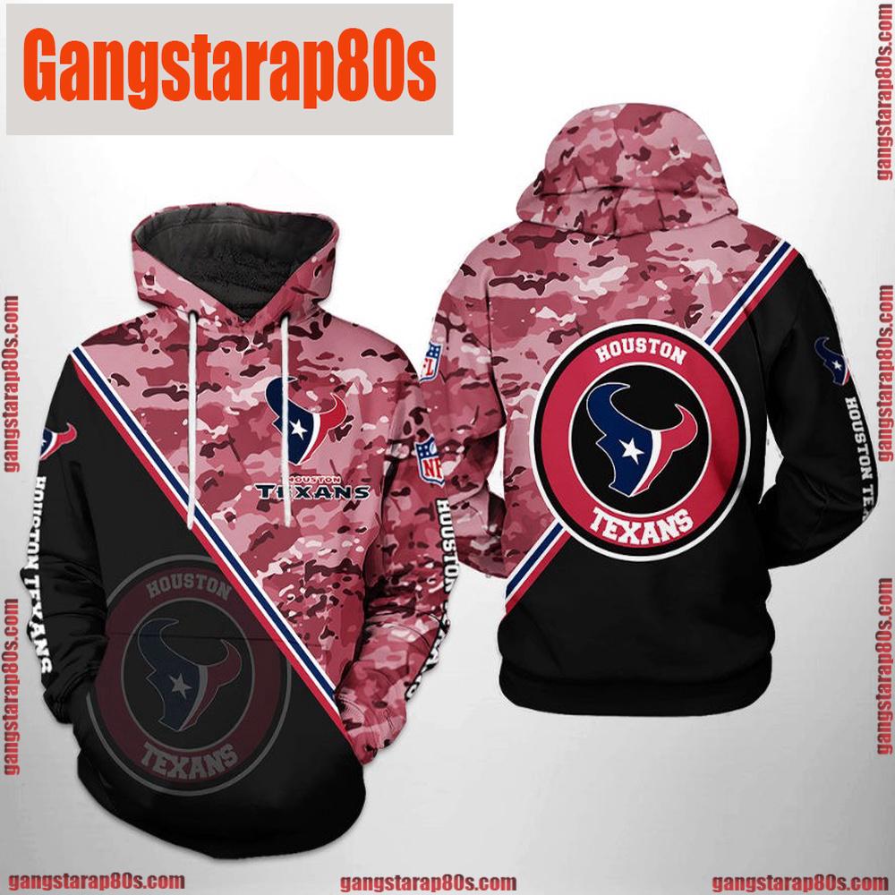NFL Houston Texans Camo Team 3D Printed Hoodie Shirt