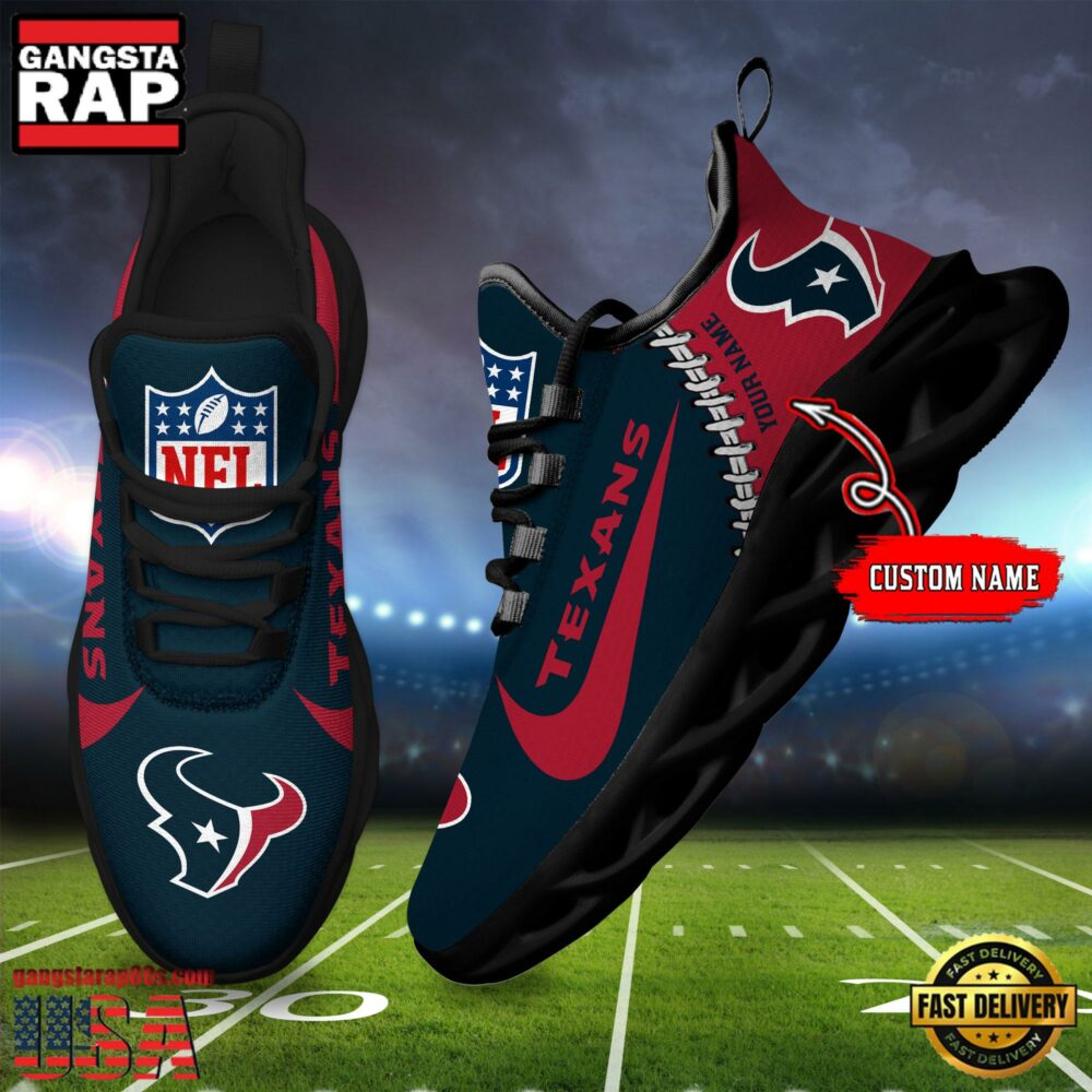 NFL Houston Texans Football Team Design Max Soul Shoes, Football New Sneaker Shoes