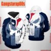 NFL Houston Texans Team Skull 3D Printed Hoodie Shirt