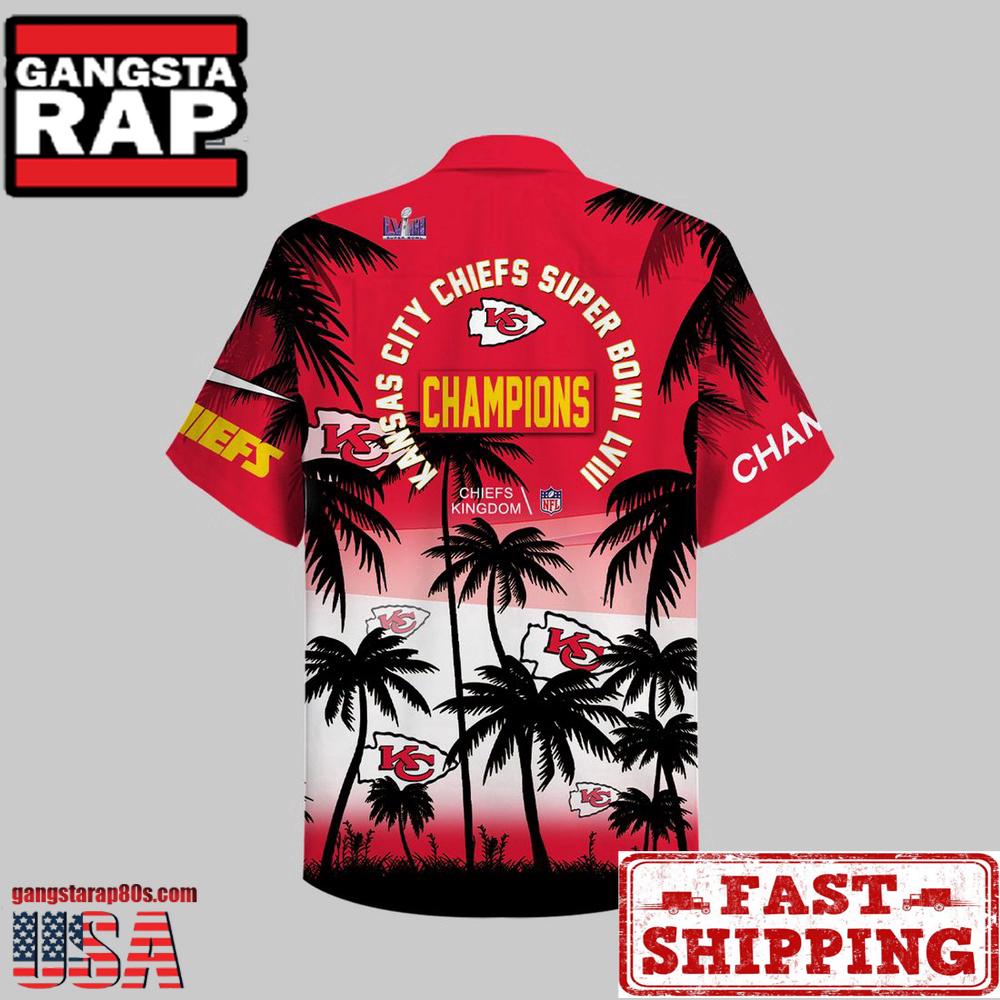 NFL Kansas City Chiefs Palm Tree New Design Hawaiian Shirt, Short NFL Kansas City Chiefs Palm Tree New Design Hawaiian Shirt, Short