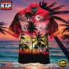 NFL KC Chiefs Hawaiian Shirt Mens Tropical Palm Tree Sunset